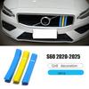 Für Volvo S60 V60 Frontgrill Netz Dekoration Streifen Netz Modifizierte Aufkleber Mittelgrill Abdeckung Zierleiste