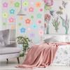 Cartoon Flower Wall Stickers Polka Dots Beautiful Home Living Room Self-adhesive PVC Decoration Kindergarten Children's Room Wall Stickers
