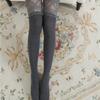 Autumn and Winter Women Lace Slim Thigh High Over The Knee Long Socks Cotton Warm Pure Color Stockings