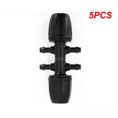 5PCS Wool Pipe Joint Straight Tee Water Drip 11.5g Hair Pipe Joint Garden Accessories Adapter Automatic Watering Black Fitting