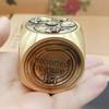 Brass Rotating Hexagonal Magic Cube: Creative Copper Craft for Wealth and Stress Relief.