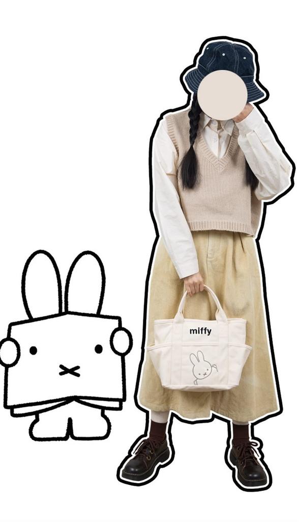 OGNIWO Miffy Boris Rabbit Handbag, Storage Pouch, Tote Bag, Lunch Bag, Small Item Holder, Cute and Stylish, Women's, Commuter, School, Lightweight,