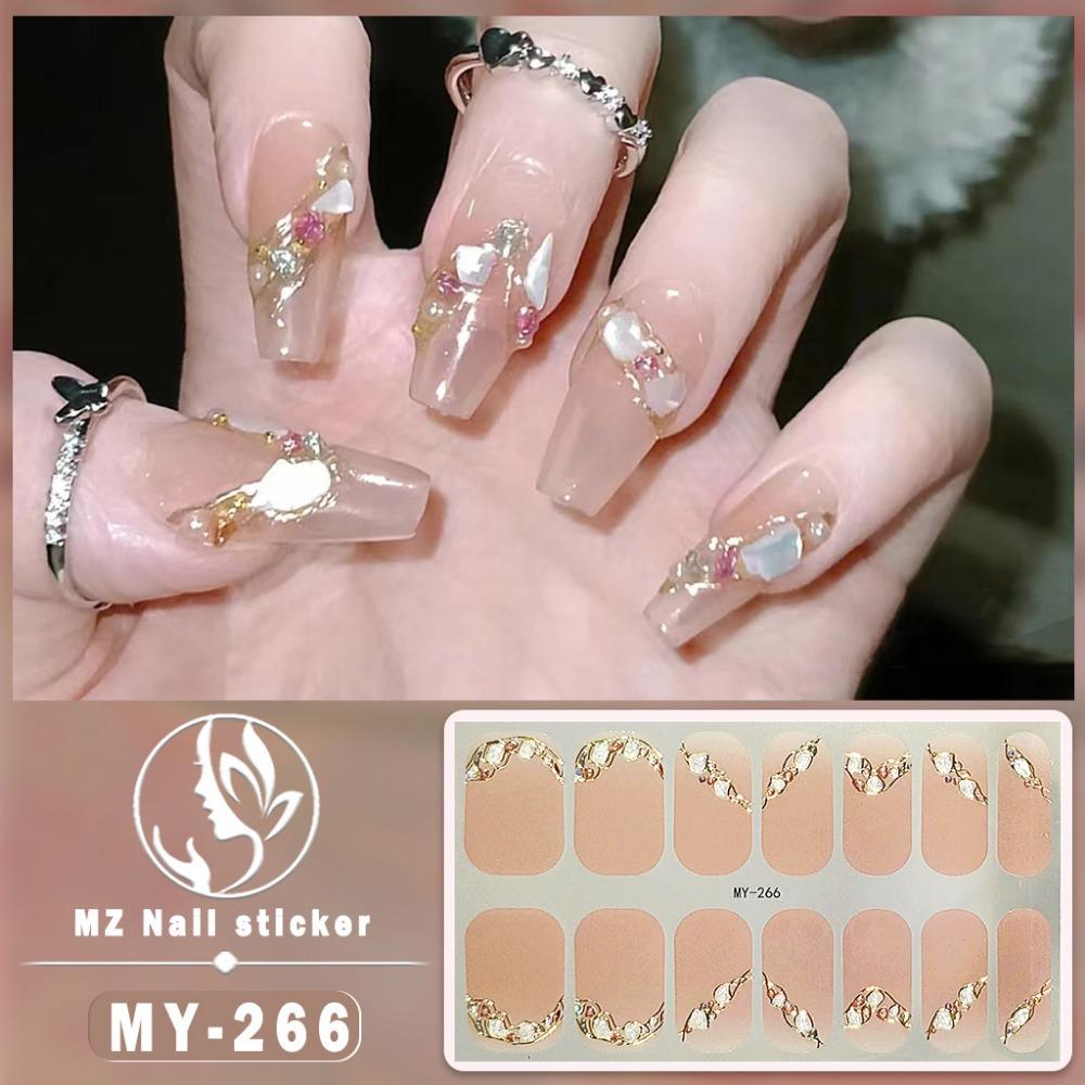 Three-dimensional Waterproof No-bake Gel Nail Polish Film Full Sticker European and American Sexy Nail Film Paper Nail Film Paper
