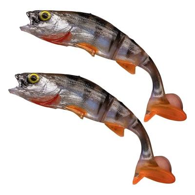 1 Stück Bunte 8cm Weiche Angelköder 3D Augen Künstlicher Fisch Künstlicher Swimbait Silikon T-Schwanz Angelzubehör Meeresangeln