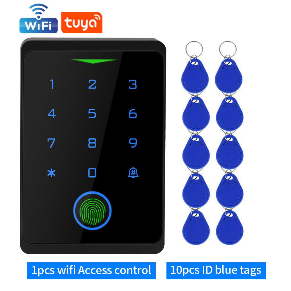 WIFI RFID Access Control System Fingerprint Gate Opener Smart Home Security Digital Electronic Magnetic Door Lock Kit