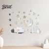 Decorative Mirror Wall Decals 3D Star Moon Cloud Stickers Self Adhesive Decals