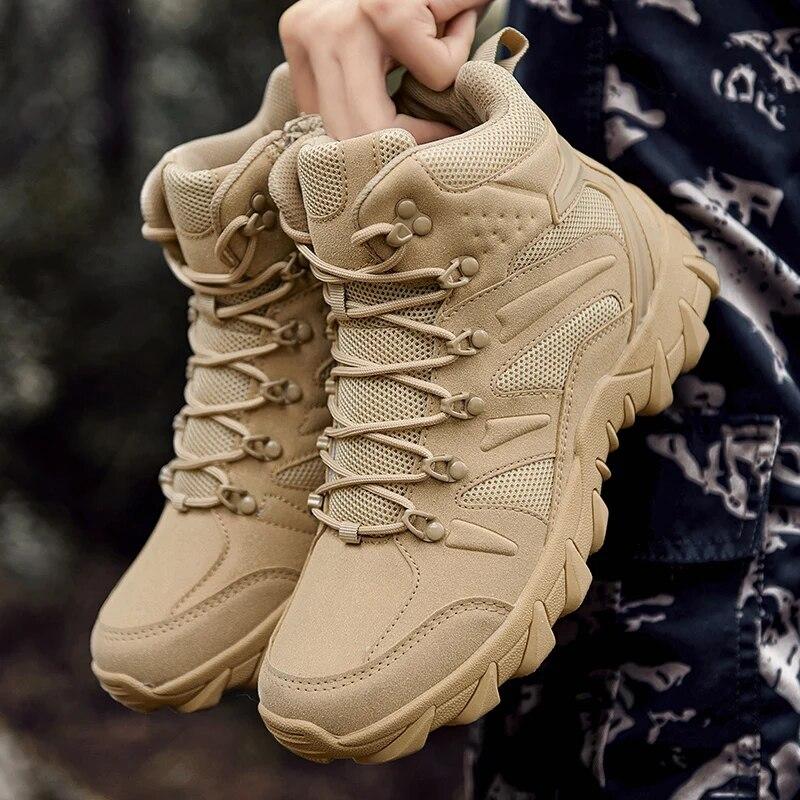 Military Boots Outdoor Male Hiking Boots Men Autumn Winter Special Force Desert Tactical Combat Ankle Boots Men Work Boots