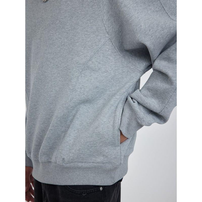 Cleanfit American-Style Heavyweight 500g Air Layer Fleece-Lined Crew Neck Warm Base Layer Pullover Boxy Sweatshirt for Men Trendy