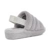 UGG Fluff Yeah Fabric Lightweight Comfortable Furry Fashion Slippers Women slippers Metallic-Gray 1127116-MGR