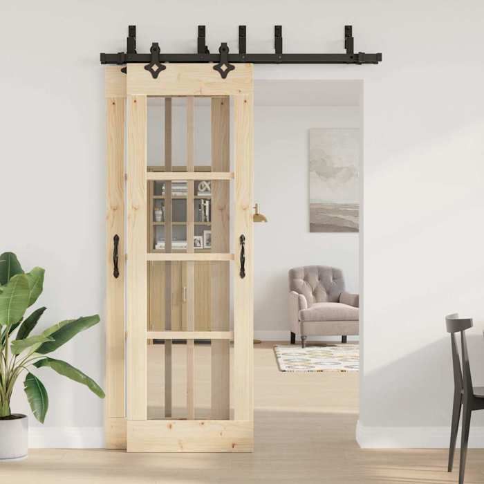 VidaXL Kit de quincaillerie de porte coulissante 152,5 cm acier noir, quincaillerie de porte coulissante, rail de porte de 3295735