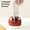Cartoon Suction Cup Knife Sharpener with Tungsten Steel Blades Portable Non-Slip Knife Sharpener for Kitchen Knives Scissors Easy-to-Use Kitchen