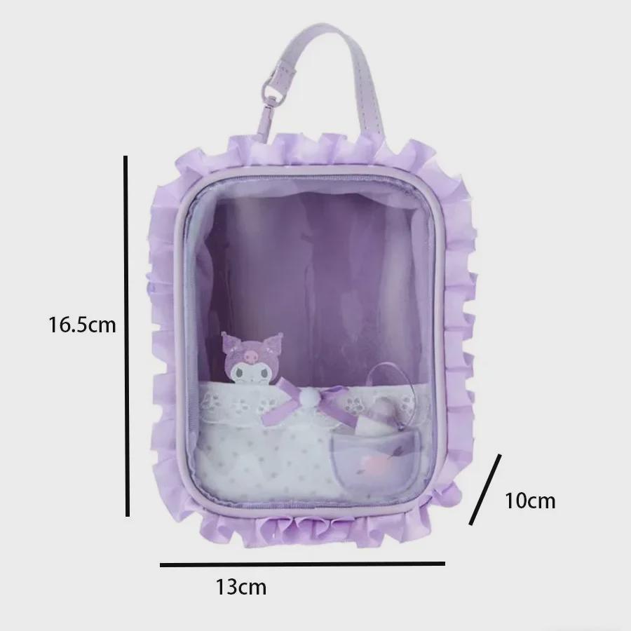 Versatile 2024 Cute Cartoon Cosmetic Bag – Portable, Hand-held, with Hanging Option and Extra Layer.