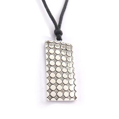 [J8984] - Black Silver 'Kilimanjaro' Necklace