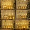 Snowflake Christmas Curtain String Lights