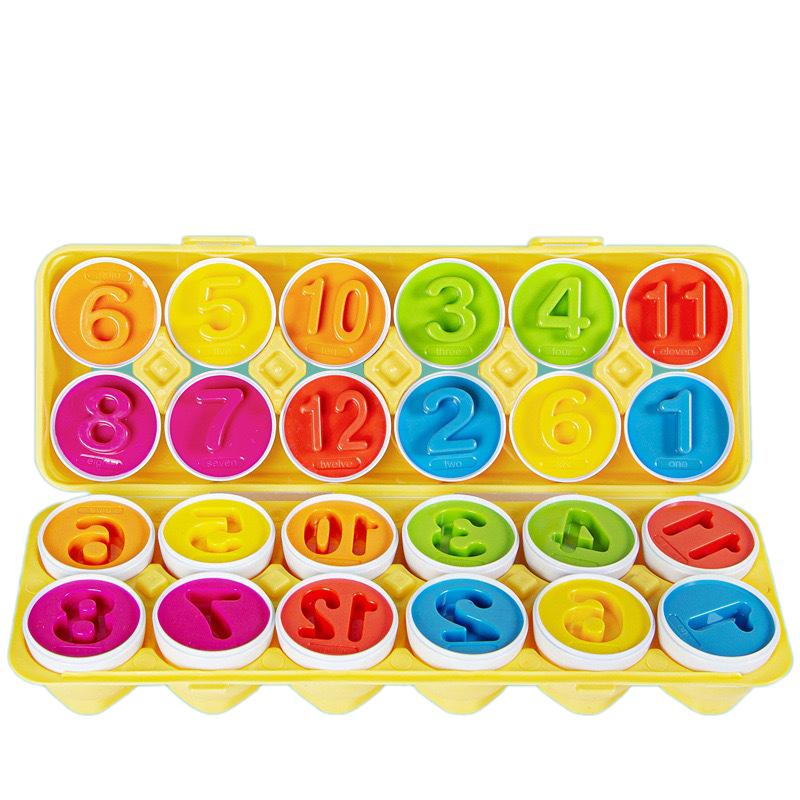 

Набор головоломок «Соответствующие яйца», обучающая игрушка из 12 предметов для сортировки по номерам и цветам, игра для развития мелкой моторики, удобный подарок для путешествий