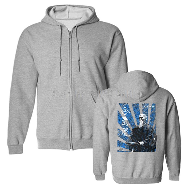 Cool Aikido O Sensei Japanese Martial Art Hoodie Men Fleece Hoodies Hip Hop Hooded Sweatshirt Streetwear Harajuku