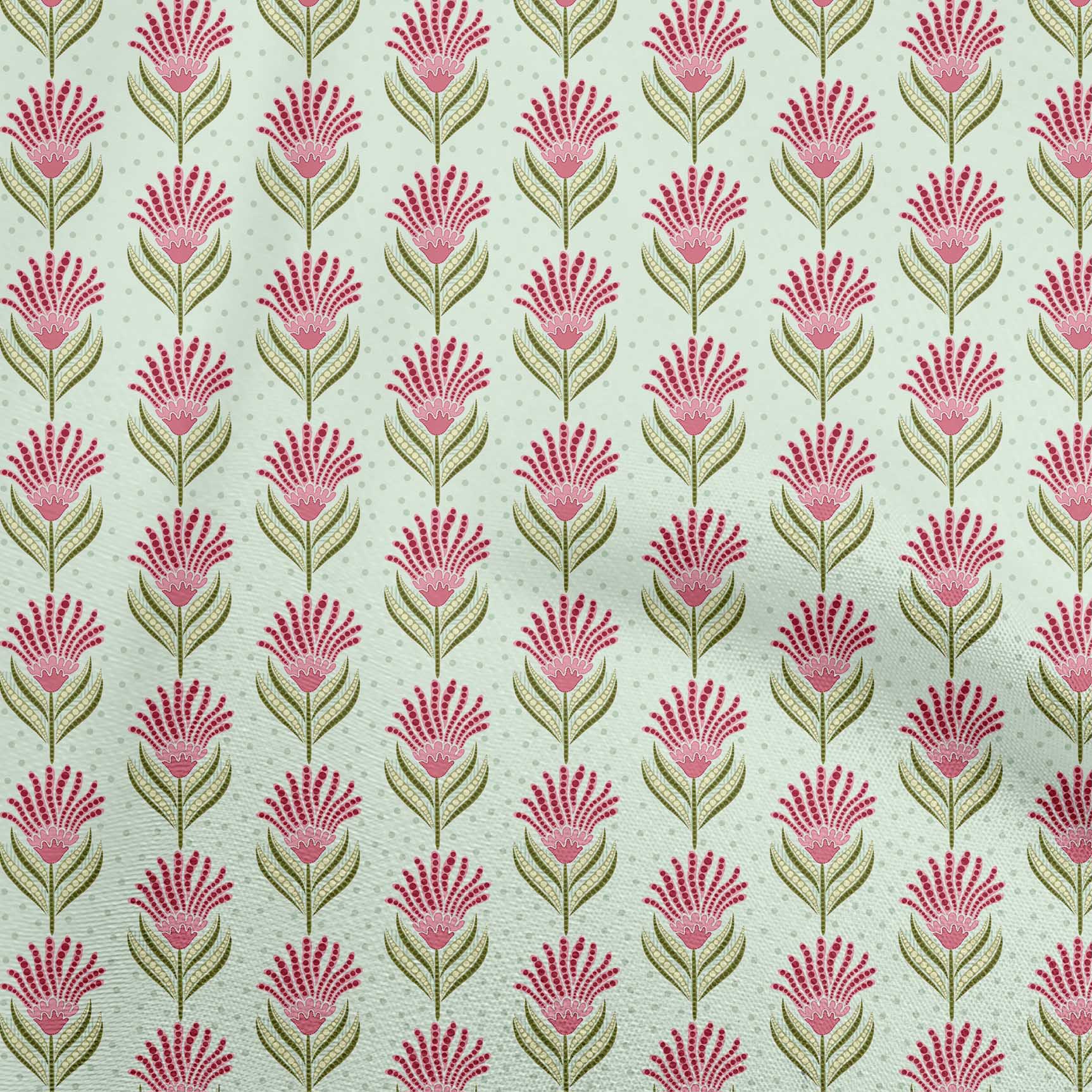 

oneOone Cotton Flex Lime Green Fabric Dotted Floral Sewing Fabric By The Yard Printed Diy Clothing Sewing Supplies 40 Inch 42 Inch Wide - Viscose Chiffon рожевий