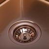 Single Bowl Stainless Steel Sink with Drainer and Siphon Copper Marmara