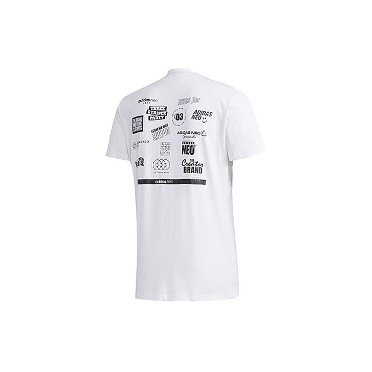 Adidas Neo T Shirts Men's White Crew Neck Moderate Straight Fit GL1193