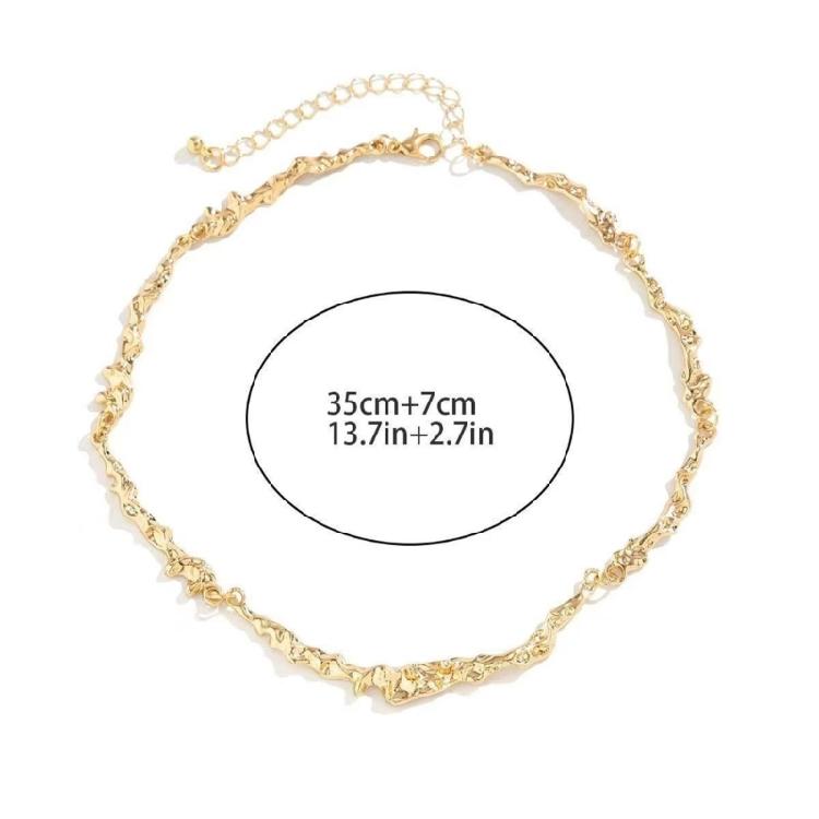 2025 Lava Twist Collar Chain Necklace Adjustable Clavicle Chain Choker Neckwear Gift for Birthdays & Special Occasion
