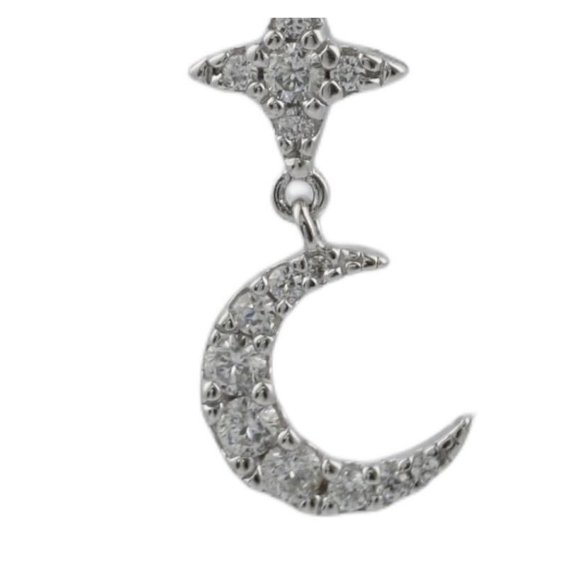 APM Monaco Star and Moon Series Multiple Combinations 925 Silver Earrings Women's Silver AE12579OX