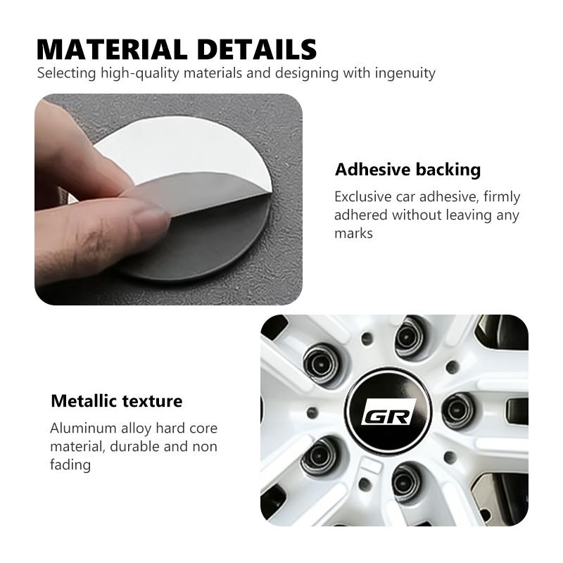 4Pcs 56MM Car Wheel Center Hub Caps Logo Sticker For Toyota GR Sport Yaris Chr Auris Rav4 Prius Prado Avensis Verso