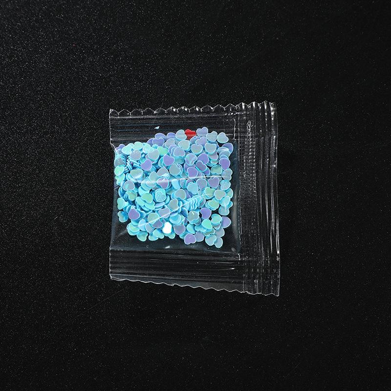 Fashion Heart Sequin Pack: Solid Color Nail Art & Phone Case Decoration DIY