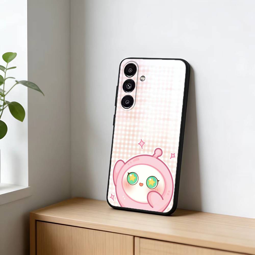 Cute E-Eggy P-Party Phone Case For Samsung Galaxy A91,80,73,72 ,71,53,52,32 ,31,22,21s,20,Soft Black Case
