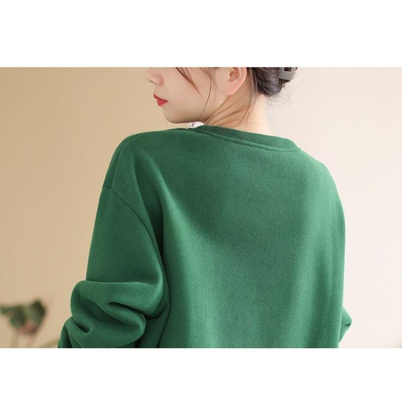 Fashionable Retro Autumn Round Neck Long Sleeve Sweater Geometric Print Loose Pullover Jacket Elegant and Versatile Top