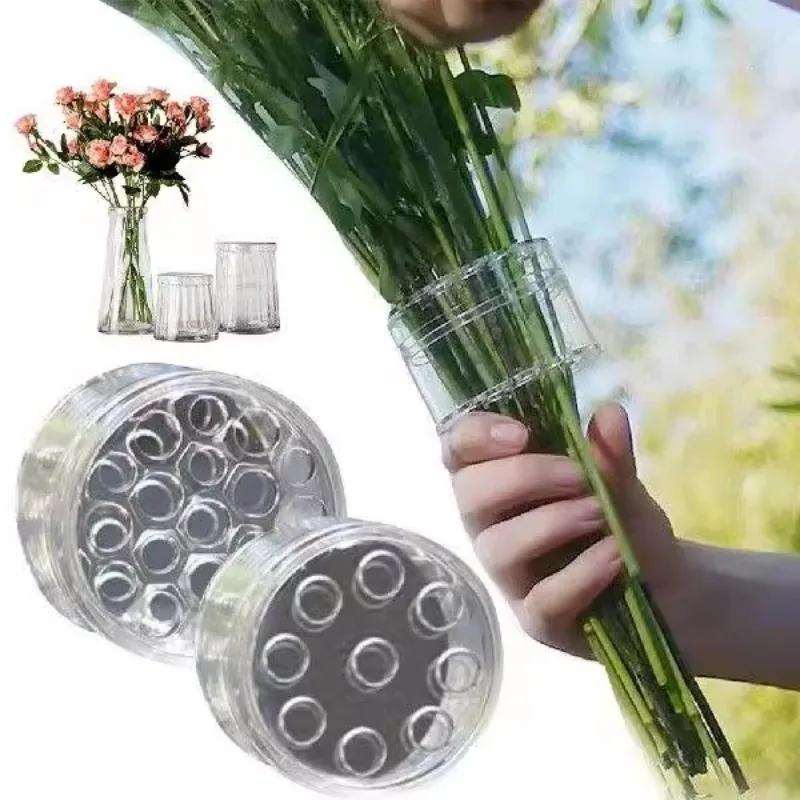 Transparenter Spiral-Ikebana-Stielhalter Kunststoff-Bouquet Floral-Arrangierer Spiral-Blumenstielhalter DIY-Arrangementhalter