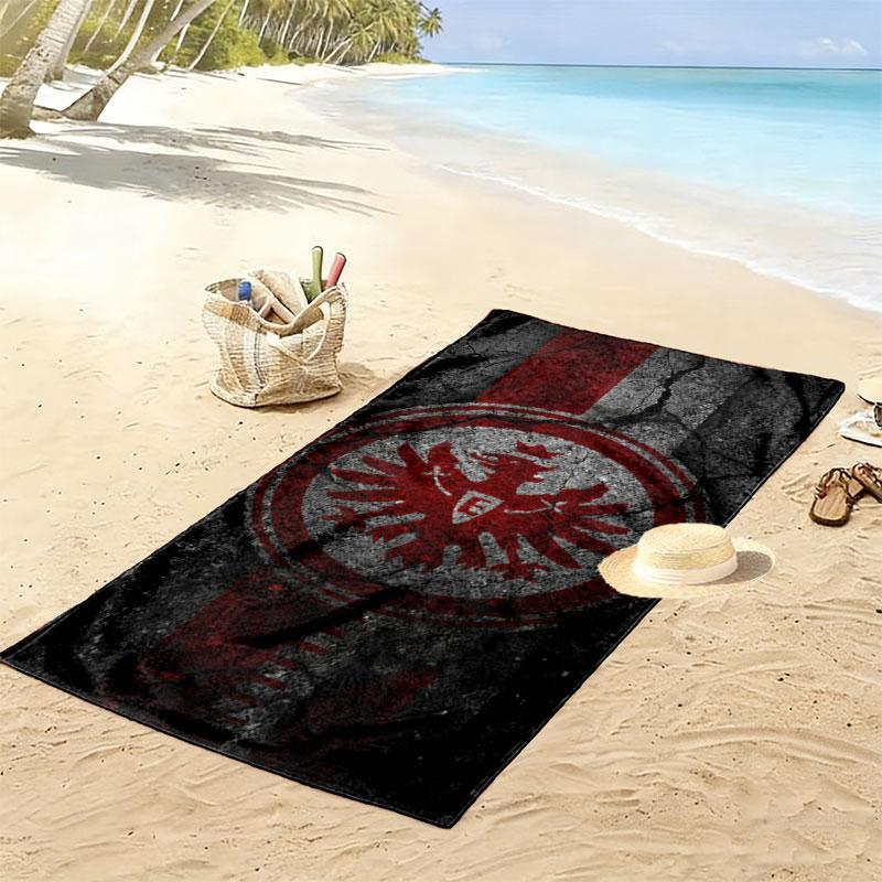 Eintracht Frankfurt Print Beach Towel, Large Soft Quick Dry Towel for Beach Camping Swimming