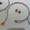 Gemstone Inlaid Zircon Necklace Neck Chain Niche Versatile Light Luxury Elegant Woman
