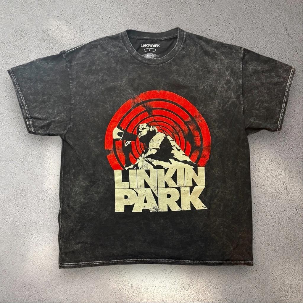 Linkin Park Live In Concert 2007 Graphic T- Shirt Mens Large Black Mineral Wash