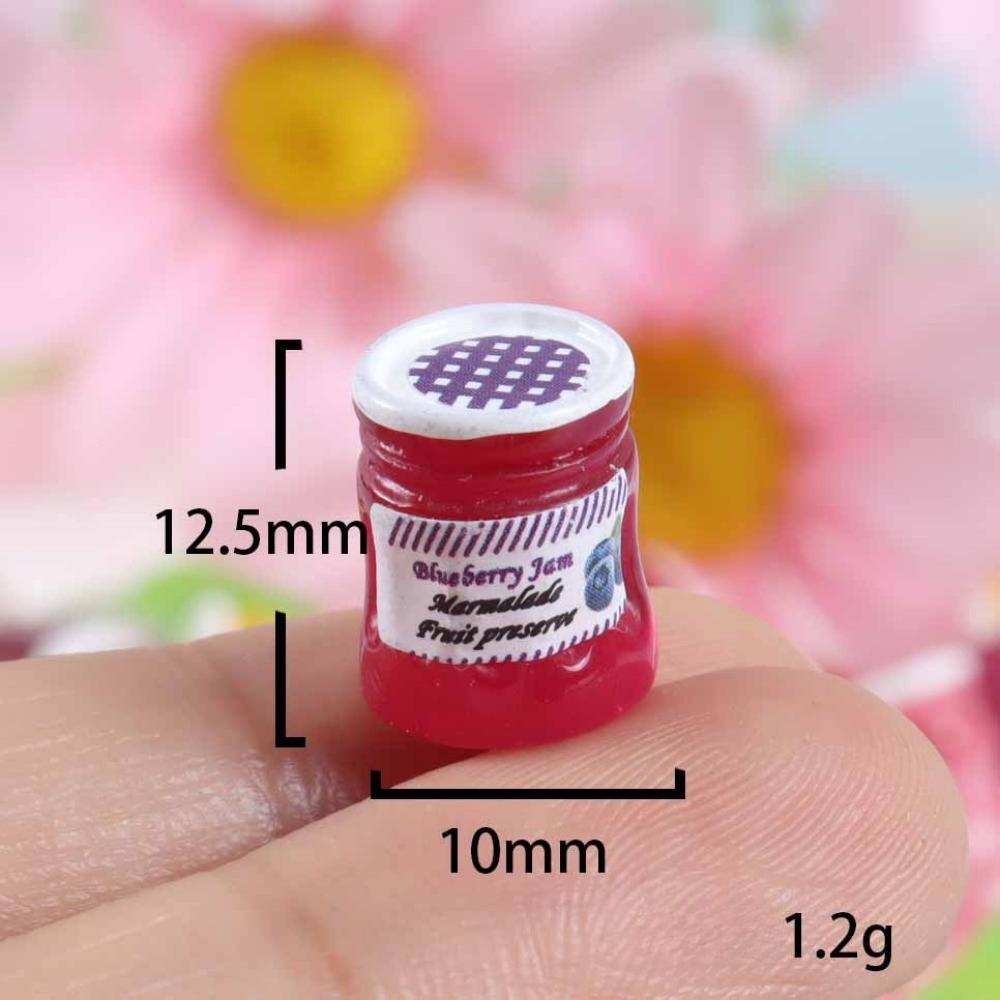 10 stk 1/12 Skala Dukkehus Miniatyr Mat Syltetøyglass Modell for Dukke Tilbehør Jenteleke Dukketilbehør Barnegave