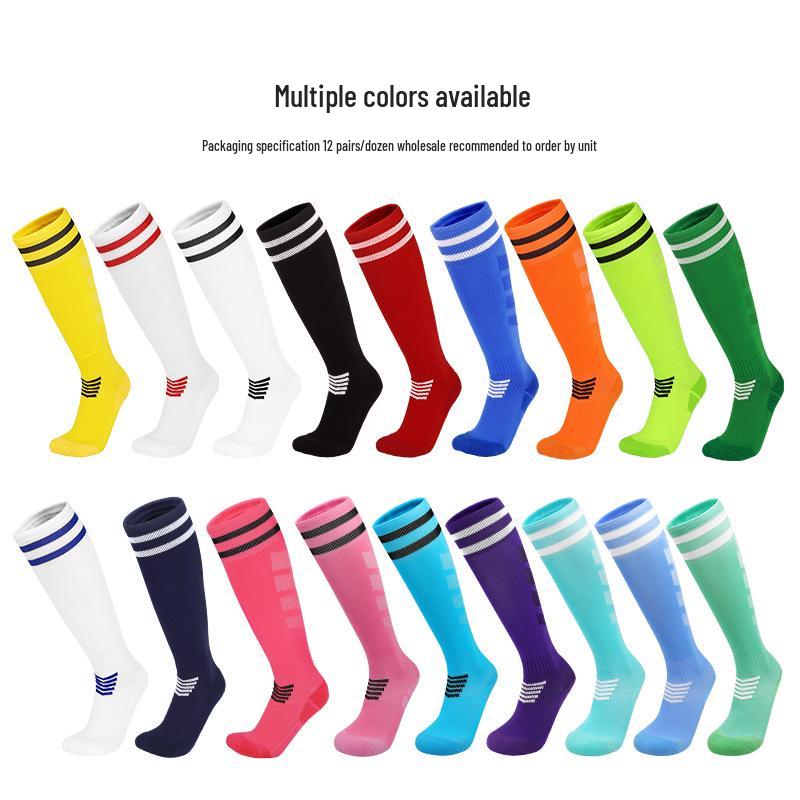 Premium Long Football Socks with Padding, Breathable & Protective for Adults and Big Kids