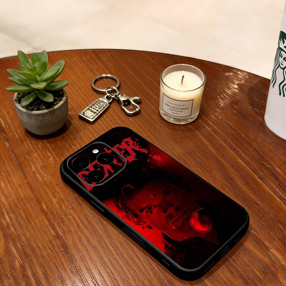 Dexter Morgan Phone Case For iPhone 17,16,15,14,13,12,11 Plus,Pro Max,XS,Soft Silicone Black Cover