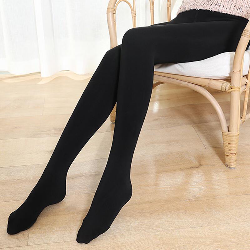 Langshaz Women s High-Waist Lace Thermal Leggings 10000D High Waist