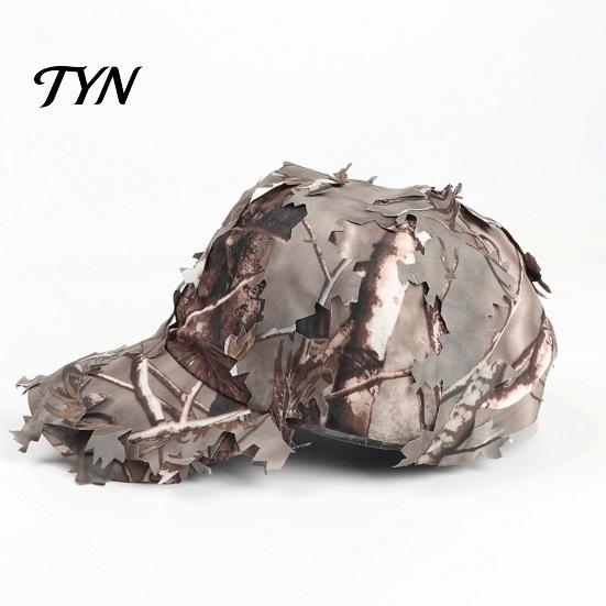 Comfortable Daily Wear Cap 3D Leafy Camouflage Cap, Tactical Hunting Hat, Adjustable Jungle Lightweight Training Hat Camo for Men, Turkey Hunting,