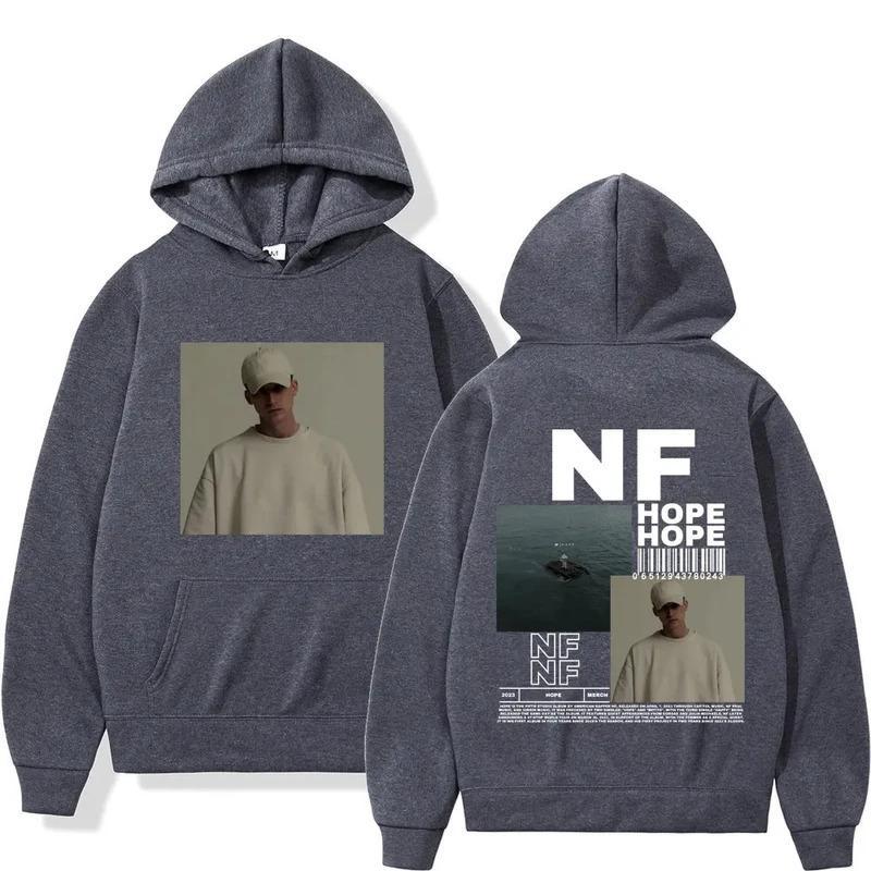 Толстовка с капюшоном Rapper NF Album Hope с двухсторонним принтом L