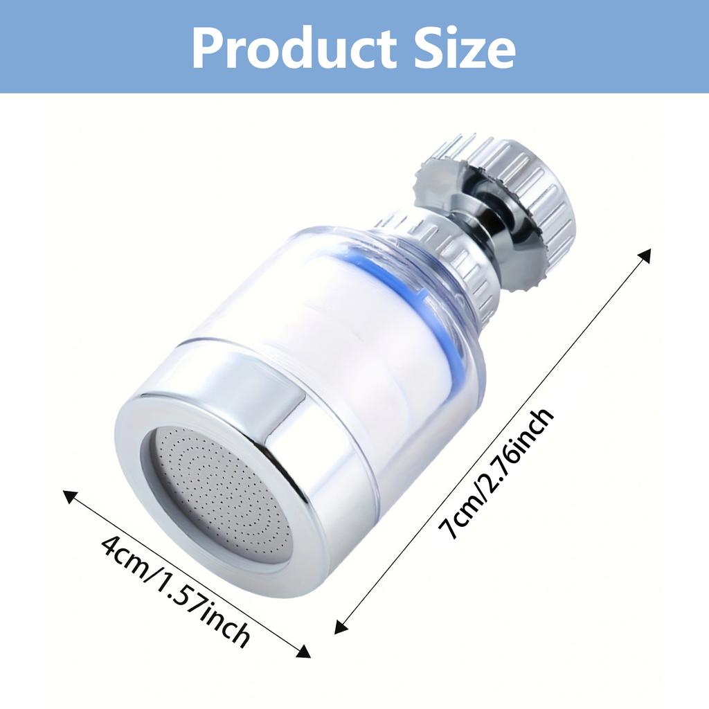 360 Rotating Water Purifier Filter Tap Universal For Kitchen Bathroom Shower Household Filter PP Cotton Filtered Showers Head