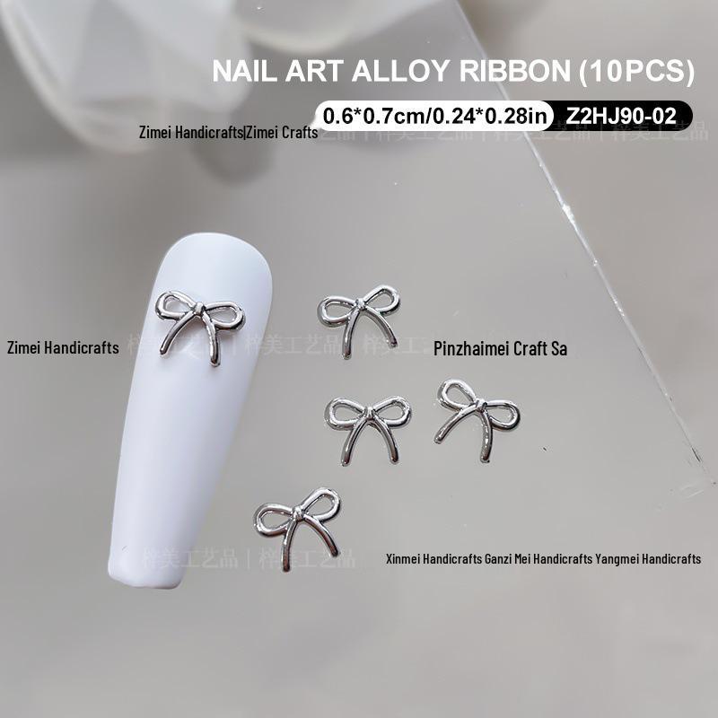 

Металевий бантик 3D аксесуари для нейл-арту 2024 - Трендові міні-прикраси для нігтів