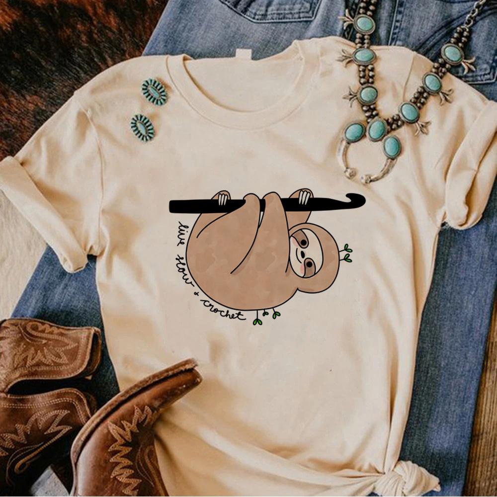 Sloth t shirt women manga comic graphic Tee female funny manga anime clothes