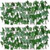 Ivy Vine Wooden Fence Panel - Artificial Plant Courtyard Screening Decoration