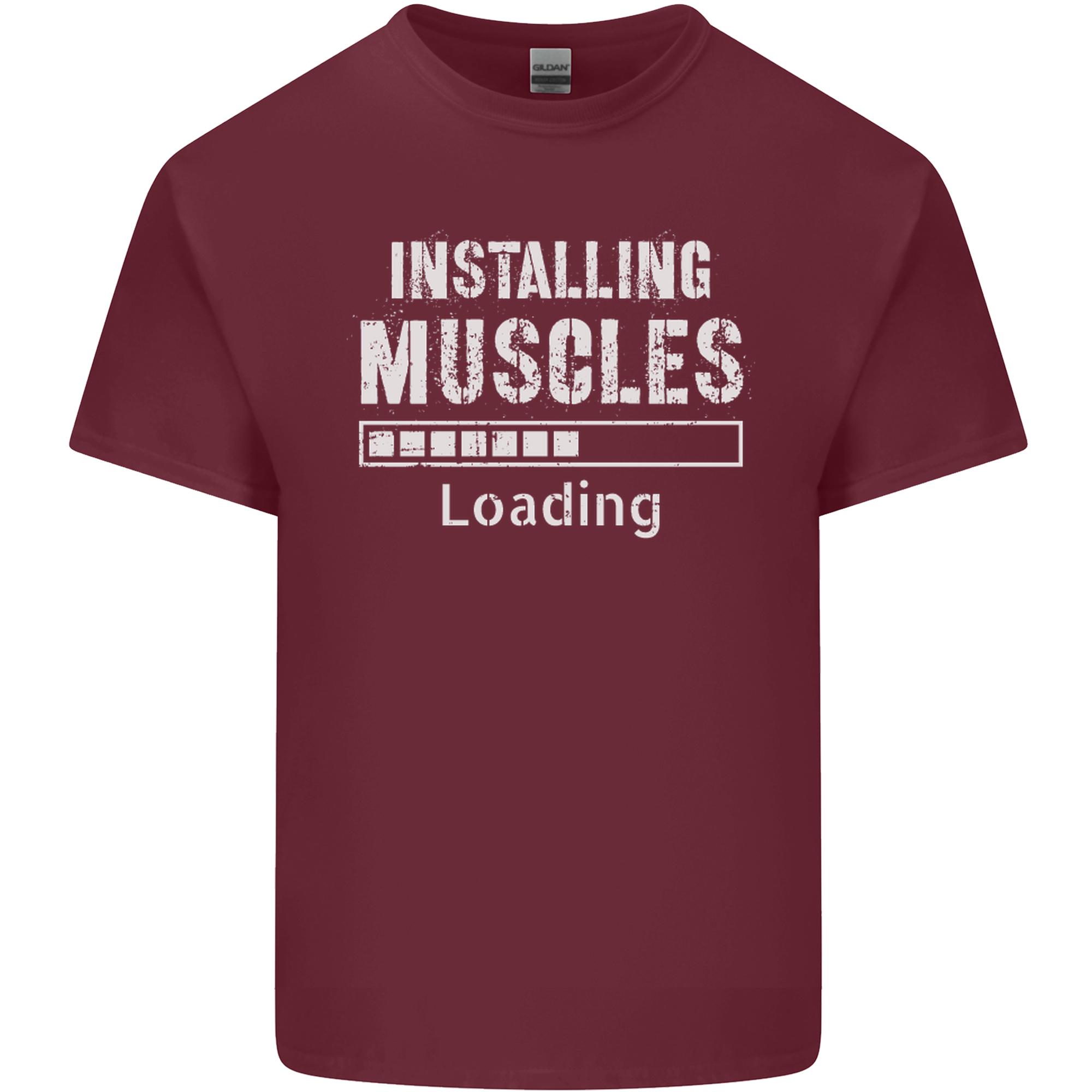 Installing Muscles Loading Gym Training Top Unisexs Light Cotton TShirt S