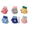 1Pair 24 Months Baby Wool Knitted Gloves Winter Warm Cute Boys Girls Full Finger Gloves for 1 2 3 Years Old Children Accessories