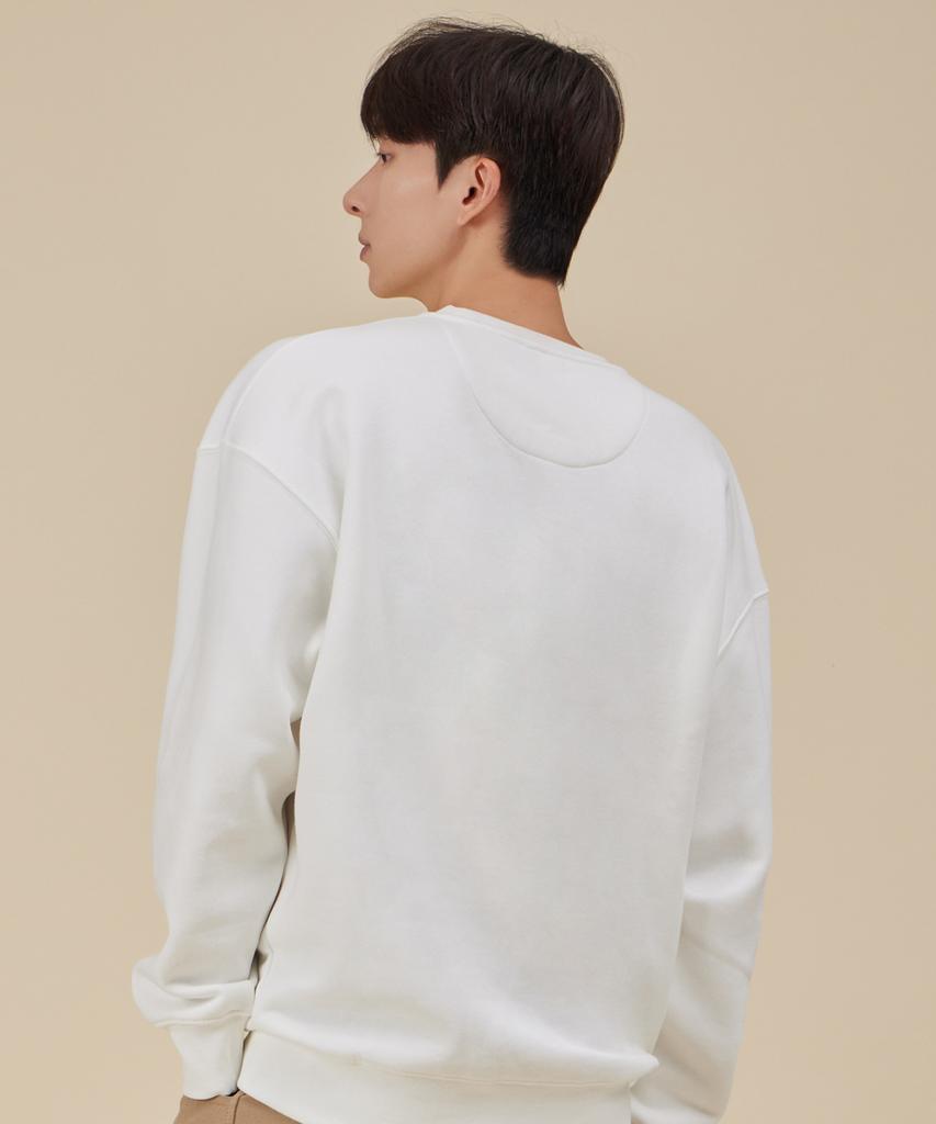 ASTRAL PROJECTION Basic Loose Fit Sweatshirt_White