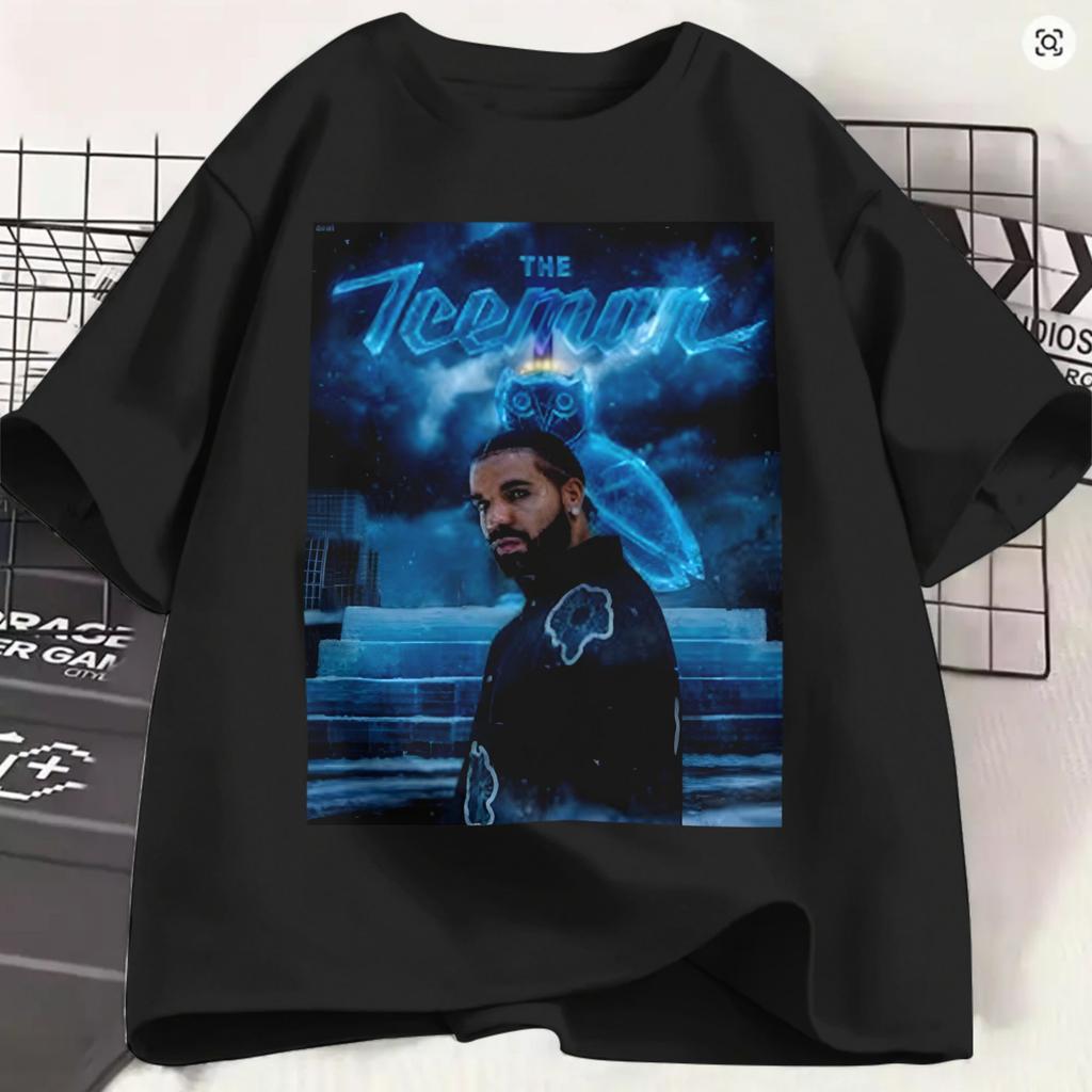 Unisexs TShirt Rapper Drake Iceunisex Album Novelty Cotton Tees Short Sleeve T Shirts Crewneck Clothing Printed