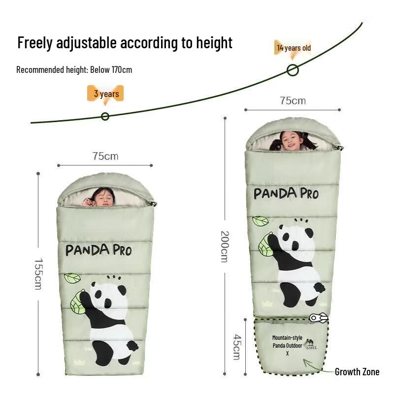 Camel Kinder Panda Outdoor-Schlafsack