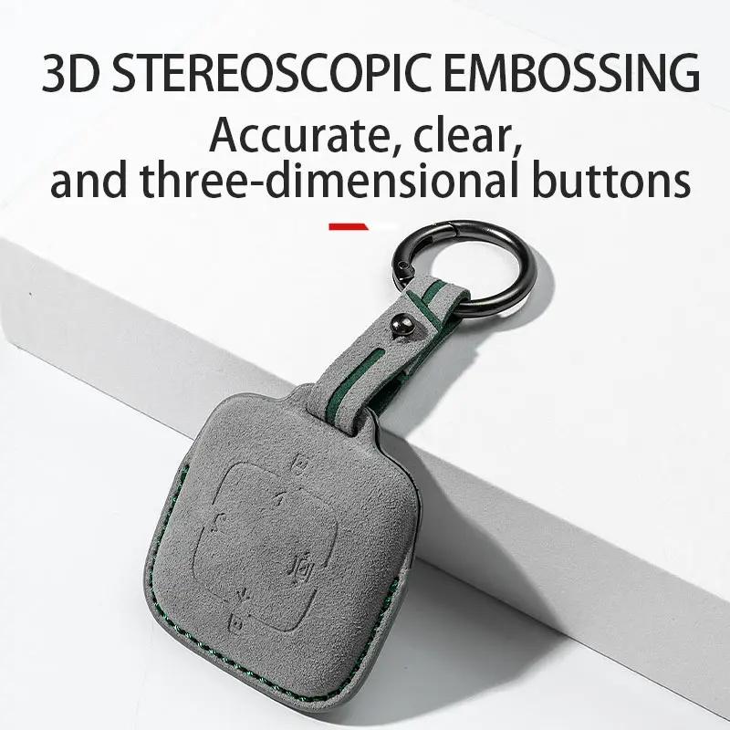 For ZEEKR 001 ZEEKR 7X 007 X Suede Keycase Car Remote Key Full Protective Cover Car Interior Decoration Accessories