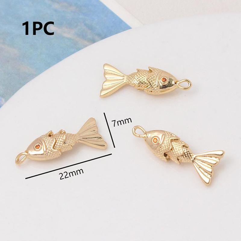 

Металлические шармы в китайском стиле в форме рыбок с красными цирконами паве для самостоятельного изготовления ожерелий, браслетов, серег, аксессуары для изготовления ювелирных изделий